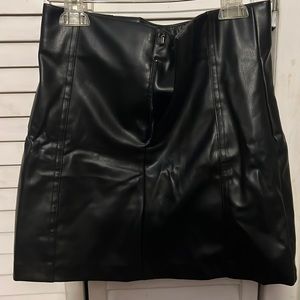 Black Pleather mini Zara skirt